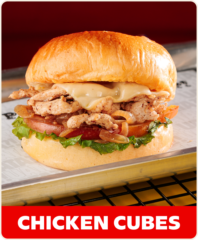 BURGER CHICKEN CUBES